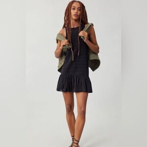 Daily Practice by Anthropologie Black Prix Smocked Dress Size Large